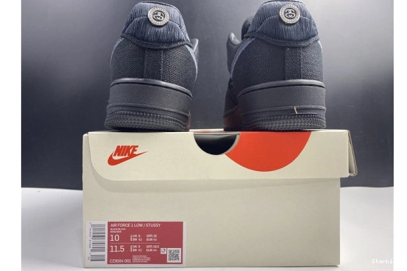 1 Low Black Air Force Stussy Nike CZ9084-001 0204